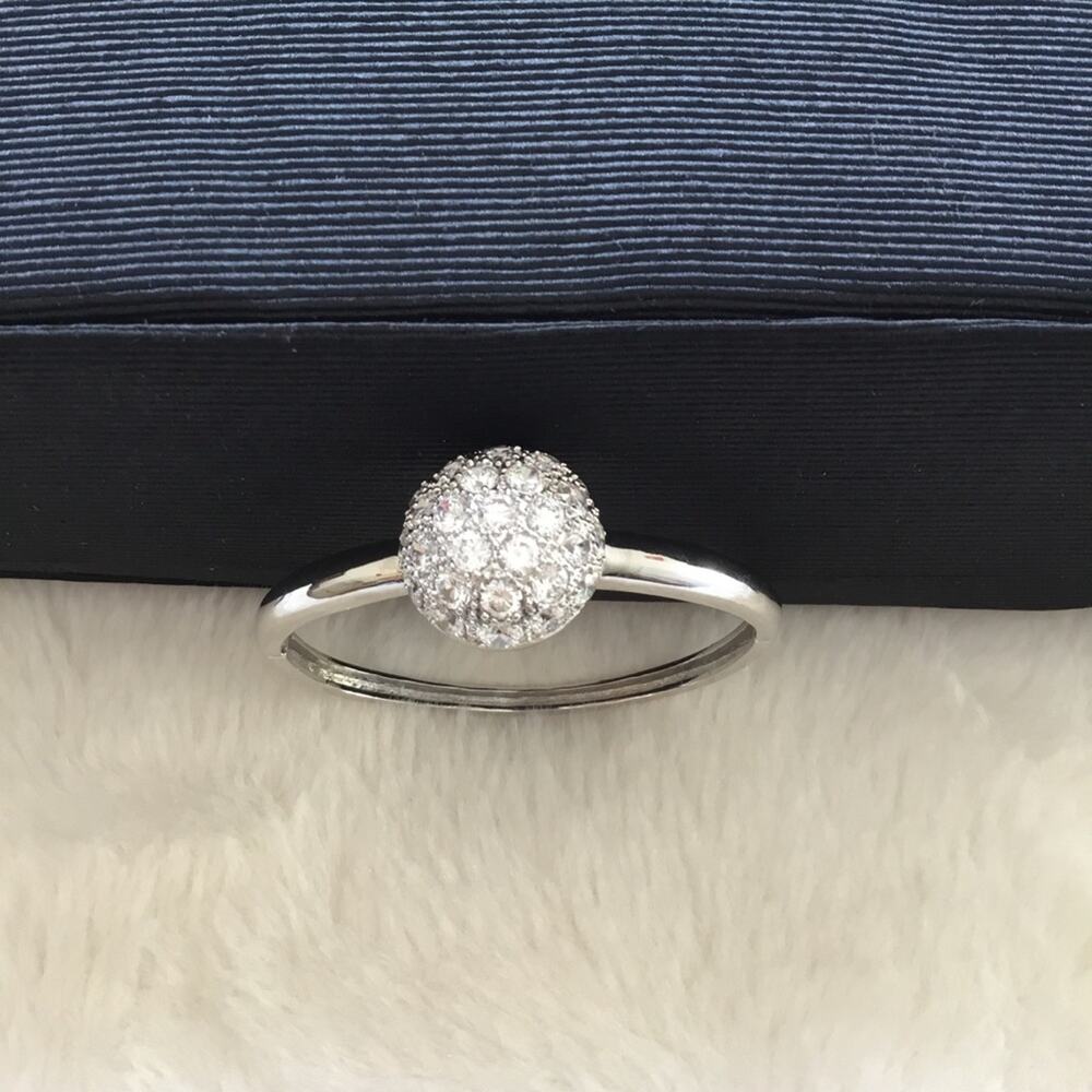 Silver Large Crystal Burst Bangle